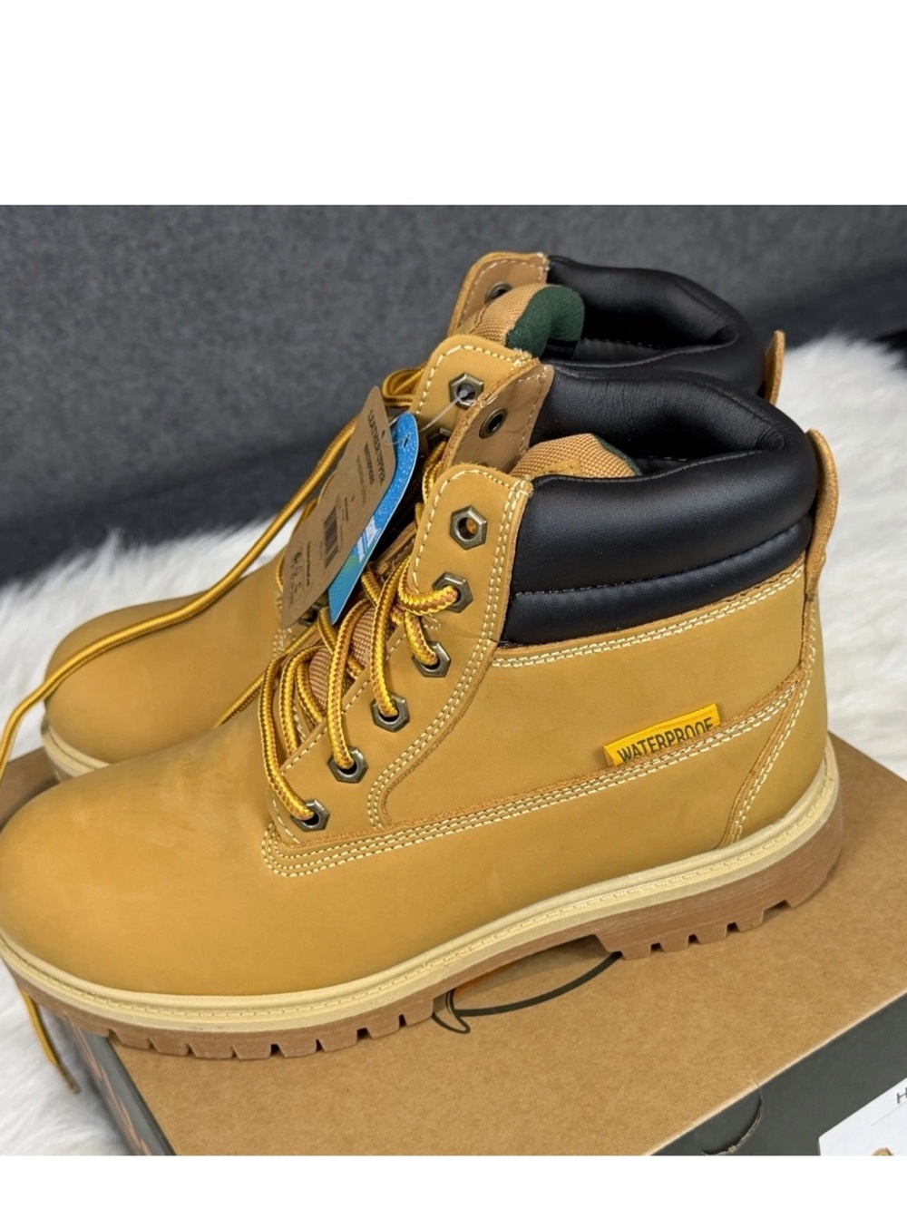 New in Box! Brahma Hubert Men’s Work
Boots Wheat Leather Waterproof Size 12 - Picture 10 of 16